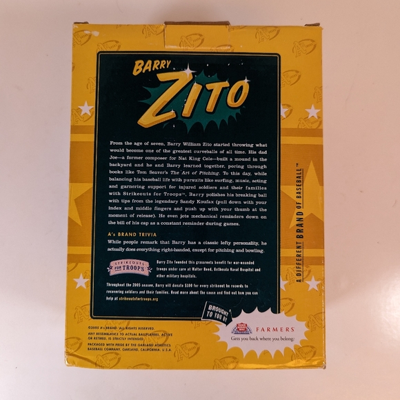 Barry Zito Figure Limited Edition 2005 Figurine A's Brand New Farmers - Picture 3 of 7
